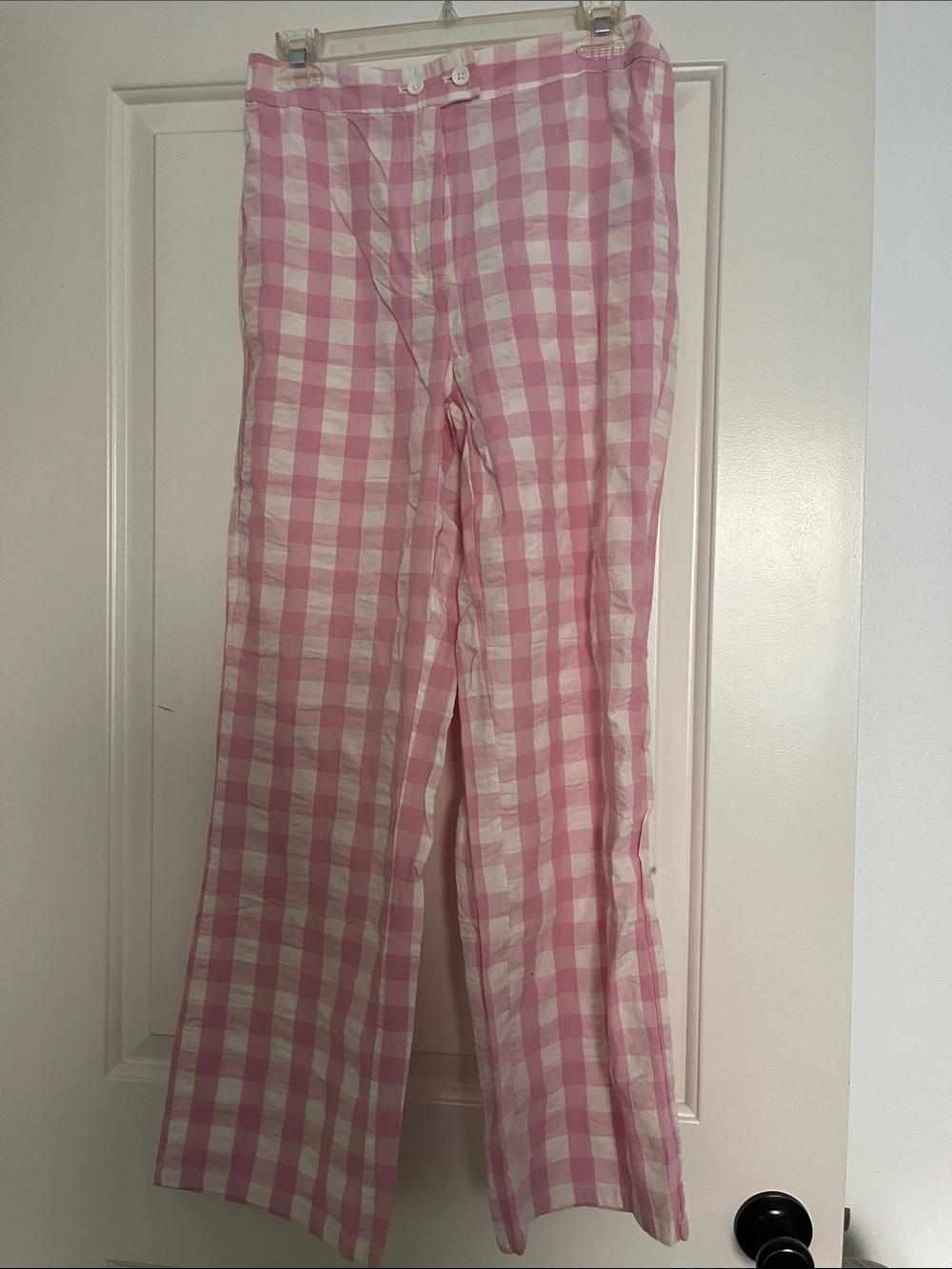 American Vintage  Pink Gingham Pants - NWT